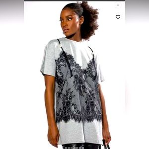 Akira Lace detail shirt